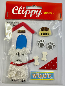 Puppy love   Clippy Stickers